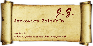 Jerkovics Zoltán névjegykártya